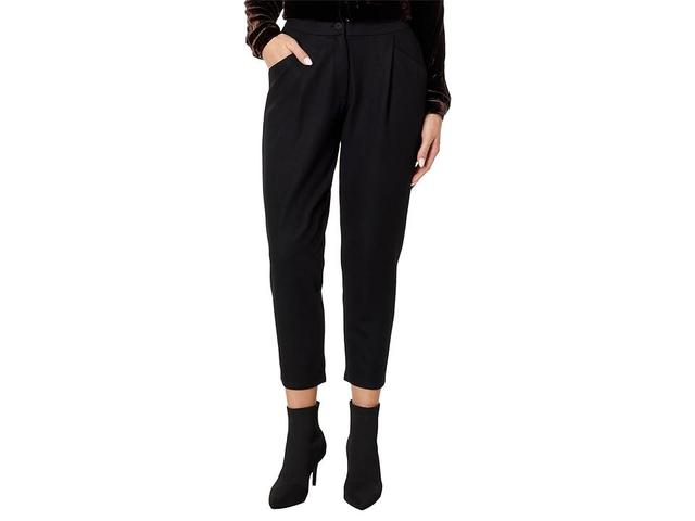 Eileen Fisher Petite Size Boiled Wool Pleated Tapered Ankle Pants Product Image