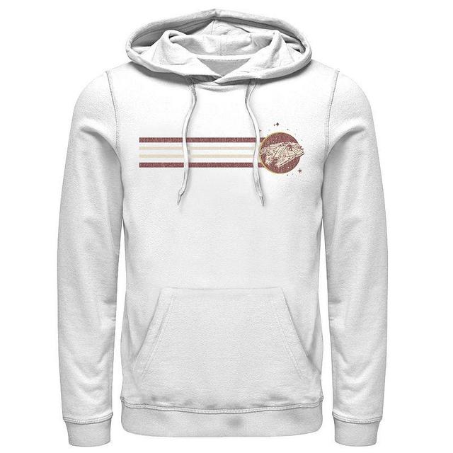 Mens Star Wars Millennium Falcon Retro Striped Hoodie Product Image