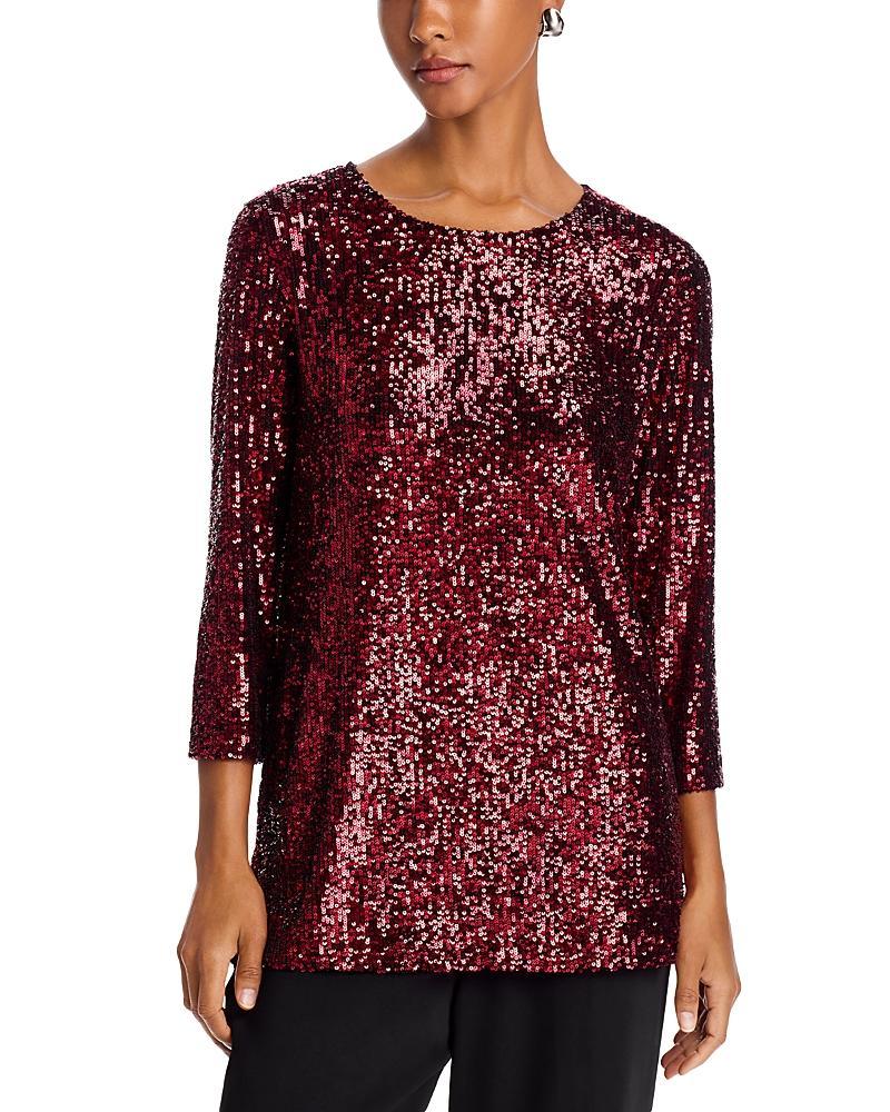 Womens Sequined Easy Knit Tunic Product Image