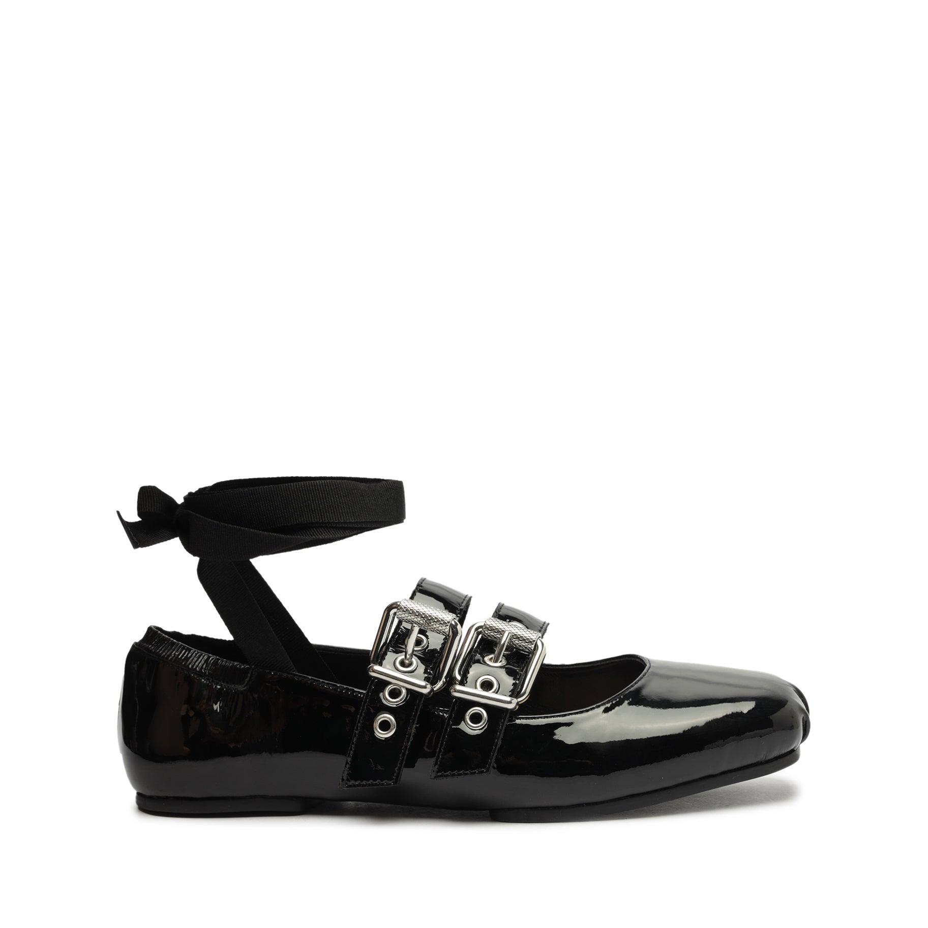 Womens Raika Patent Leather Lace-Up Flats Product Image