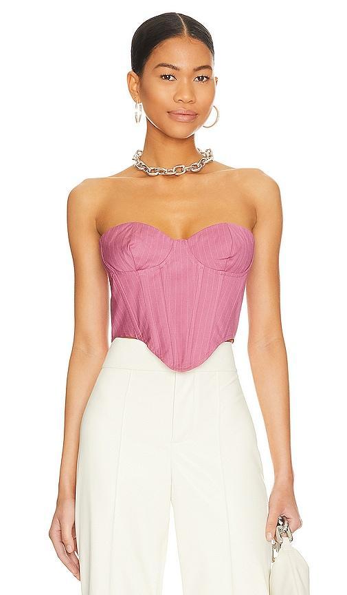 Pin Stripe Bustier Top Bardot Product Image