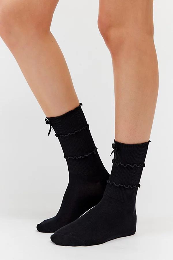 Triple-Ruffle Crew Sock Womens at Urban Outfitters Product Image