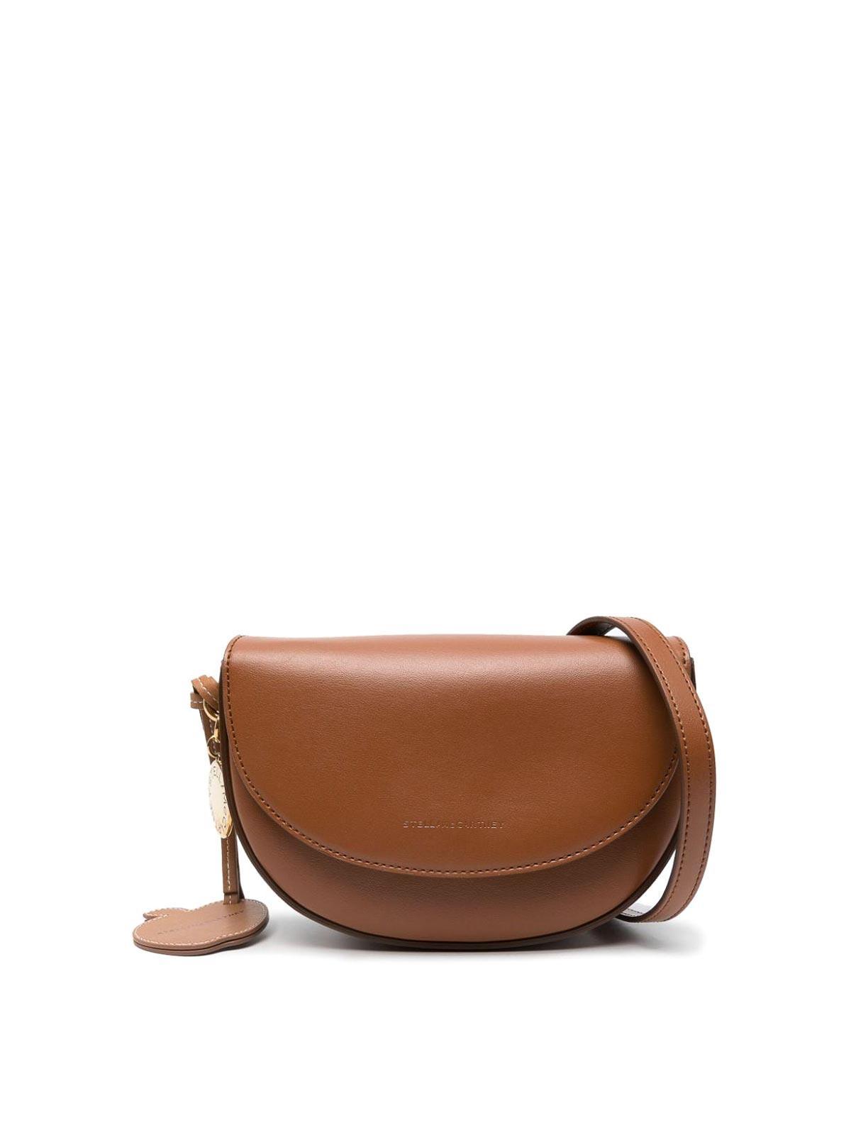 Frayme Flap-detail Shoulder Bag In Leather Brown Product Image