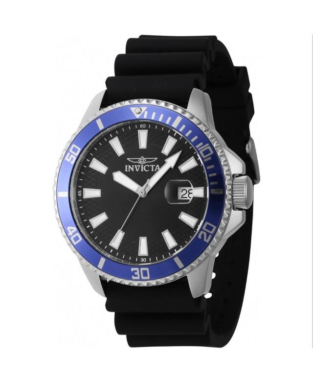 Invicta Mens 46130 Pro Diver Quartz 3 Hand Black Dial Watch - Black Product Image