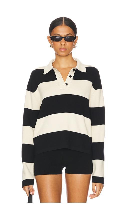 Lovers and Friends x Ella Rose Parvati Stripe Sweater in Black & Beige Product Image