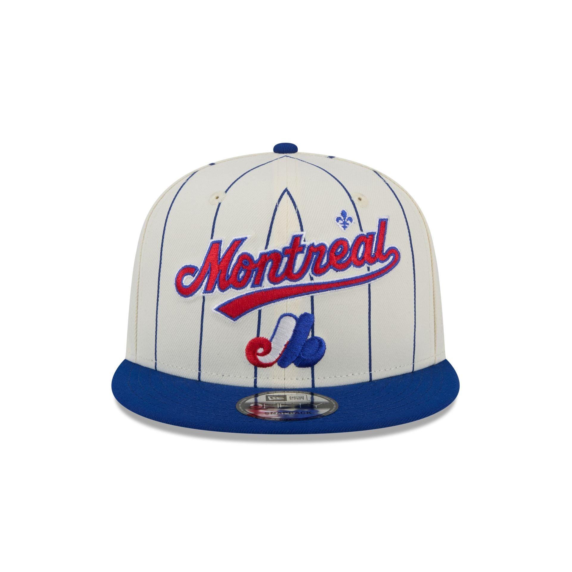 Montreal Expos Jersey Pinstripe 9FIFTY Snapback Hat Male Product Image