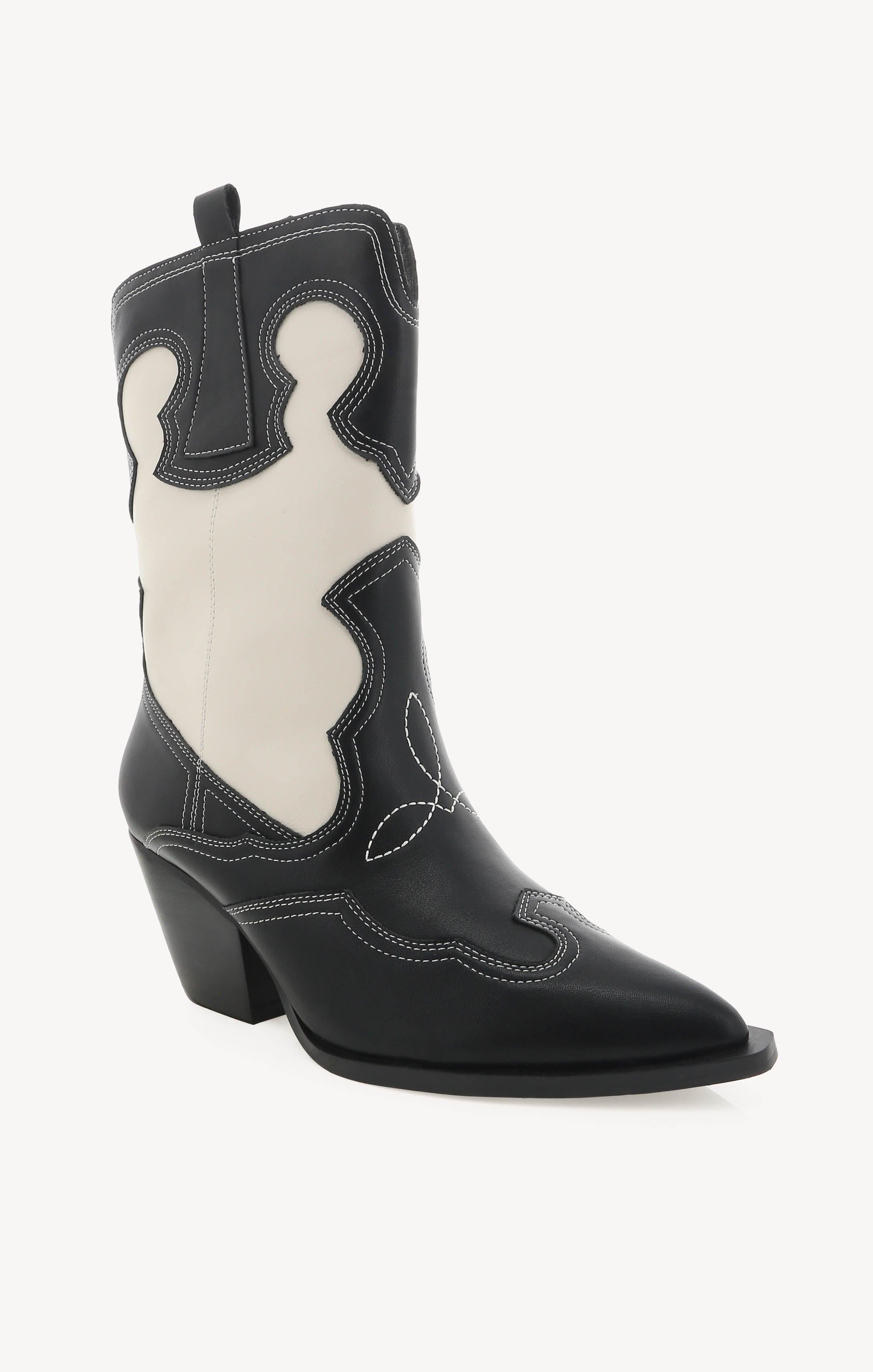 Billini Adriel Western Boot ~ Black/Ivory Product Image