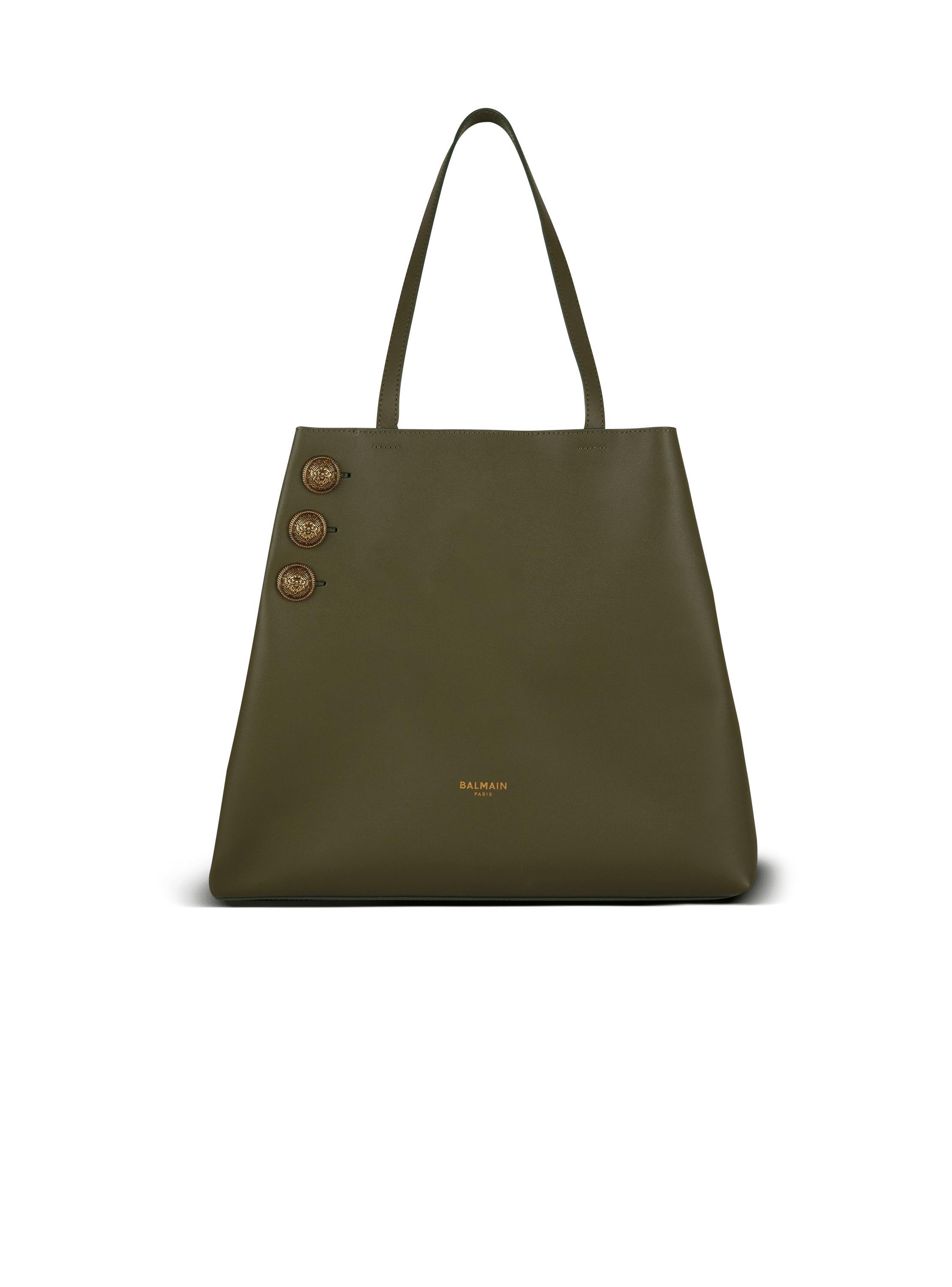 Emblème leather tote bag Product Image