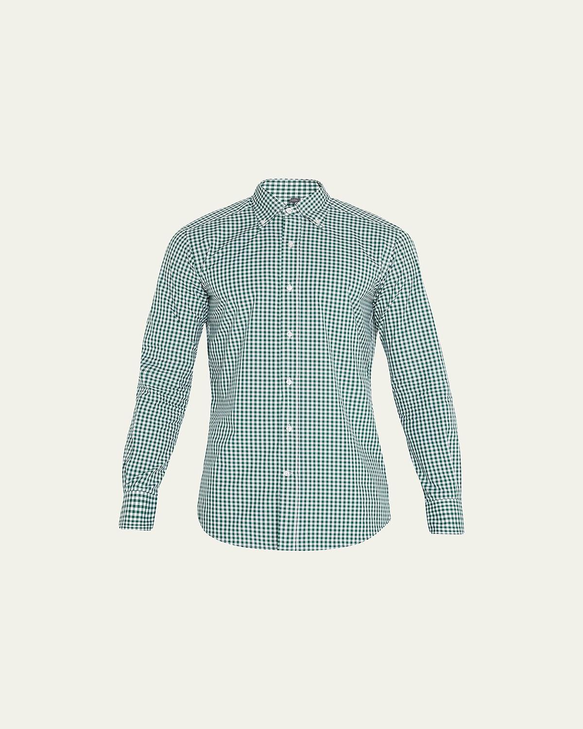 Mens Check-Print Sport Shirt Product Image