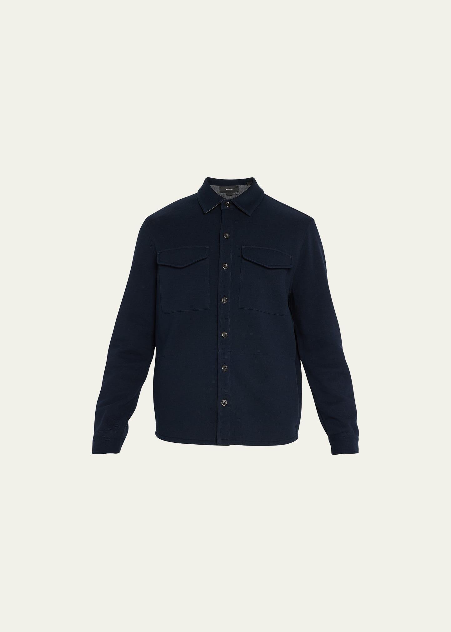 Men's Solid 4-Pocket Shirt Jacket Product Image