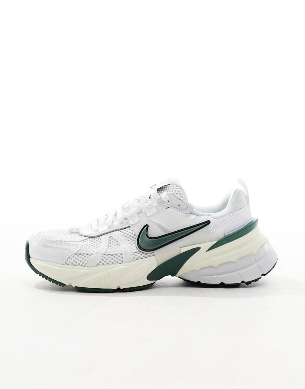 Nike V2K Run sneakers in white and green Product Image