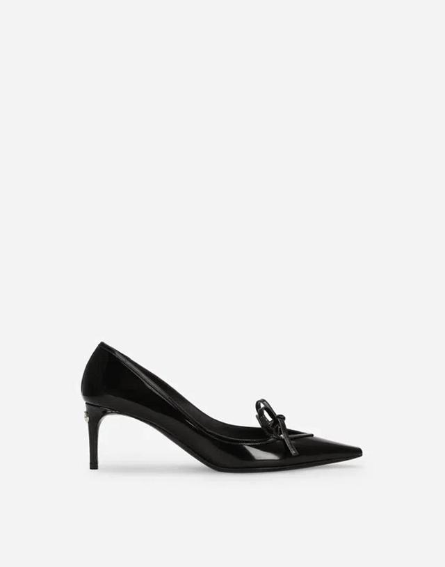 Polished Calfskin Pumps In Black Product Image