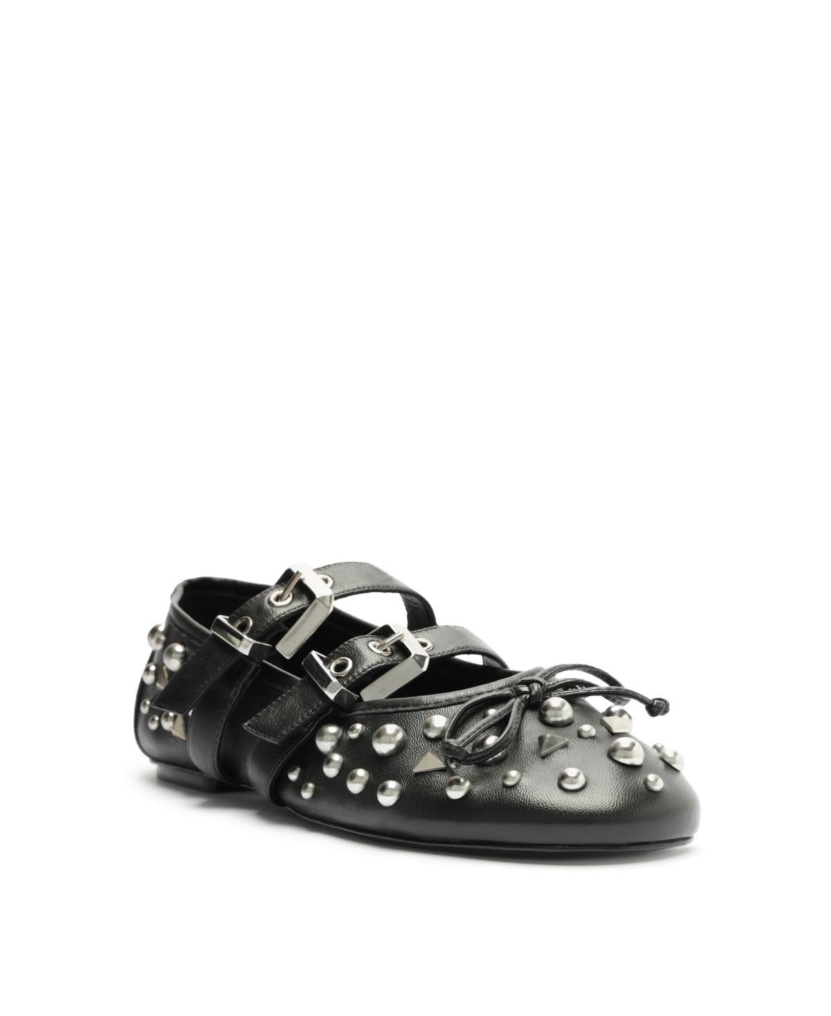 Schutz Womens Sarita Studded Ballet Flats Product Image