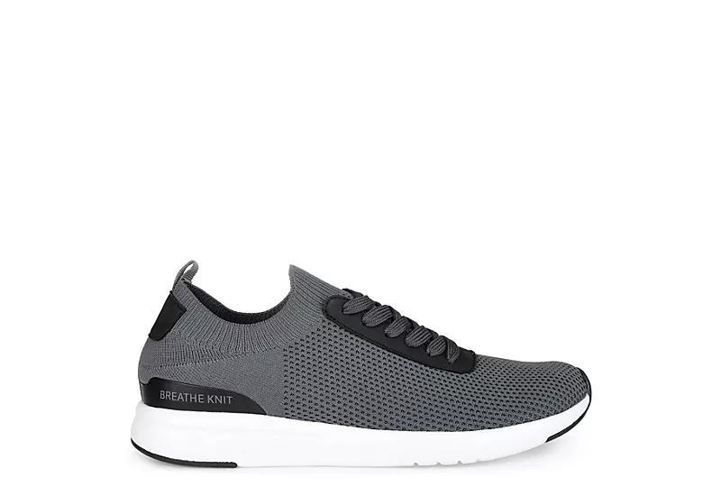 Vance Co. Grady Mens Casual Knit Sneakers Dark Grey Product Image