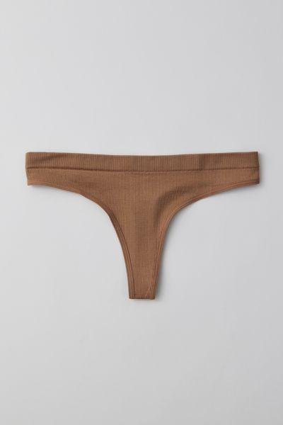 Out From Under Seamless Ribbed Thong Womens at Urban Outfitters Product Image