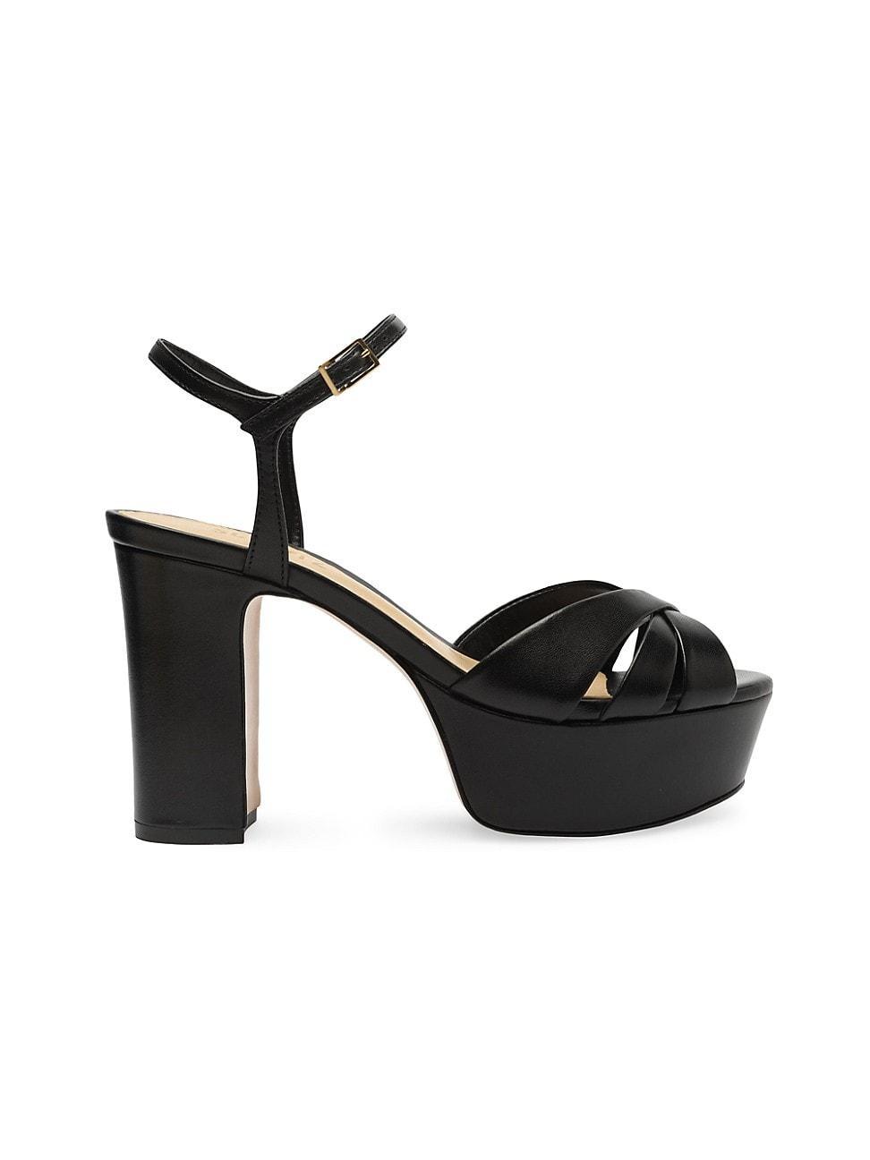 Keefa Nappa Leather Sandal - 8.5 Black Deluxe Nappa Product Image