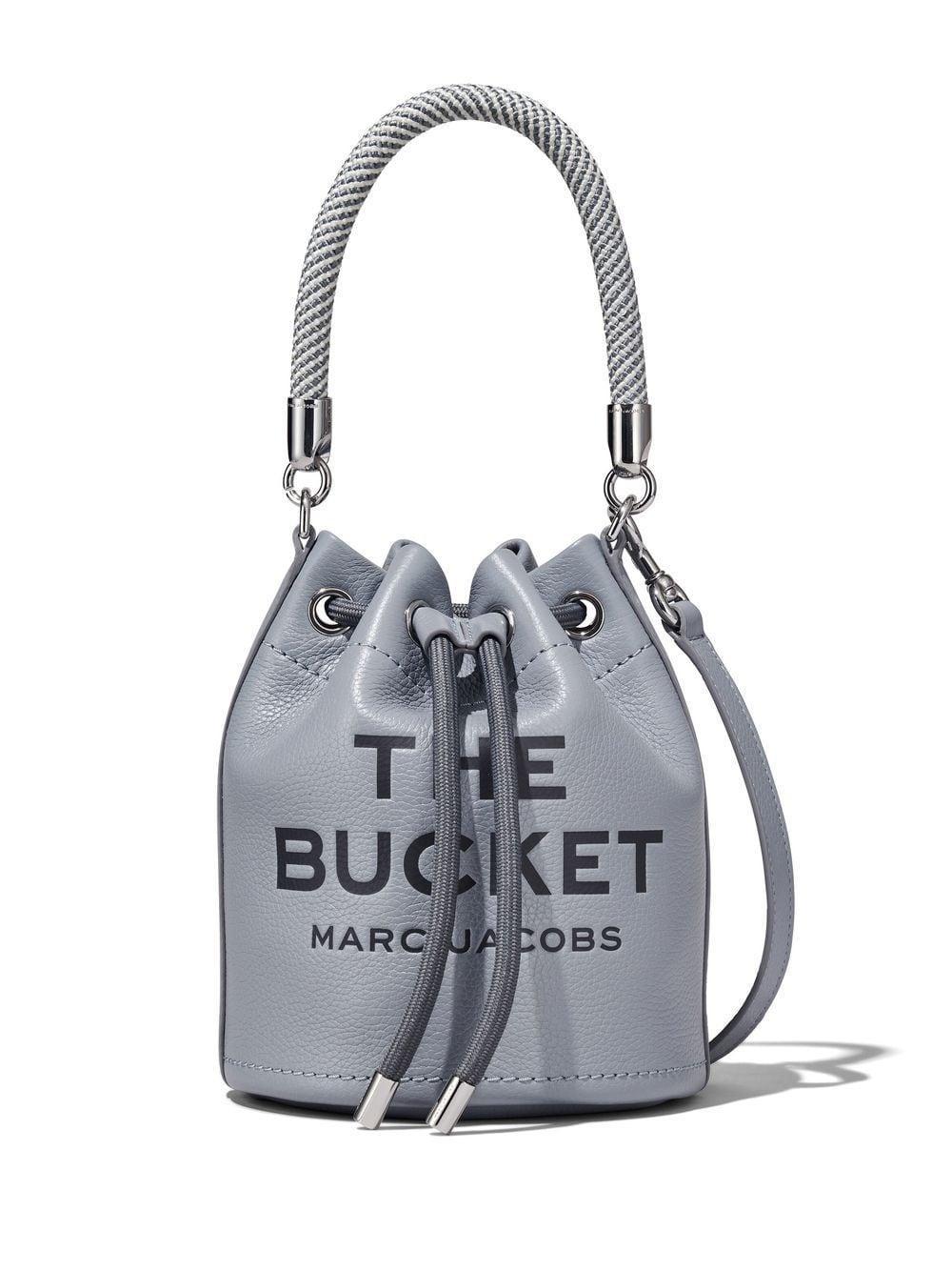 The Bucket Leather Tote Bag In 050 Wolf Grey Product Image