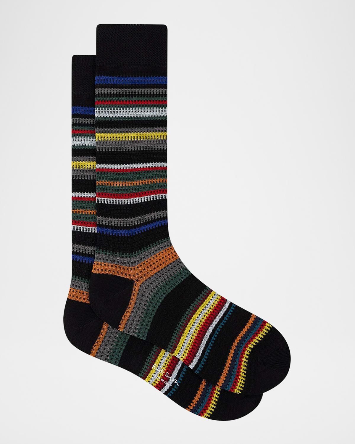 Men's Harvey Cotton Stripe Crew Socks Product Image