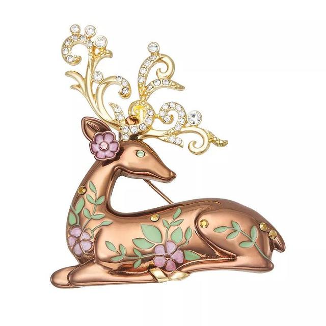 Napier Gold Tone Reindeer Pin, Womens, Two Tone Product Image