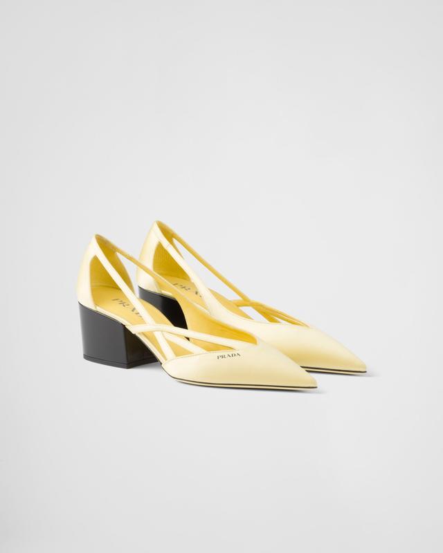 Satin cut-out pumps Product Image