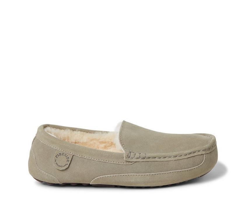 Fireside by Dearfoams Men's Melbourne Genuine Shearling Moccasin Slippers Product Image