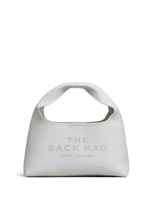 The Sack Mini Leather Top-handle Bag In White Product Image