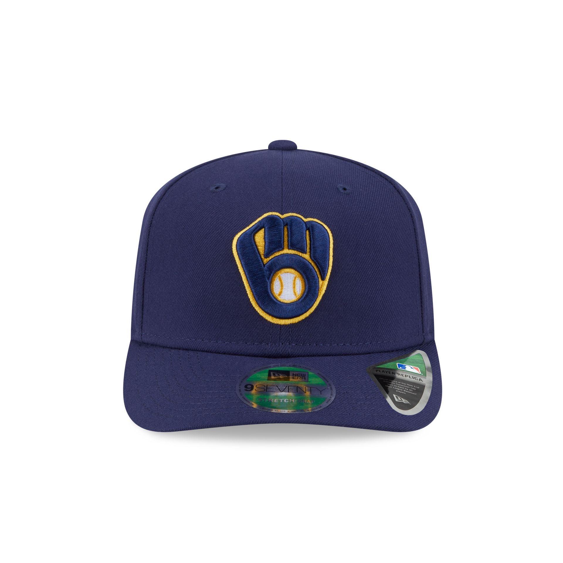 Milwaukee Brewers Home 9SEVENTY Stretch-Snap Hat Male Product Image