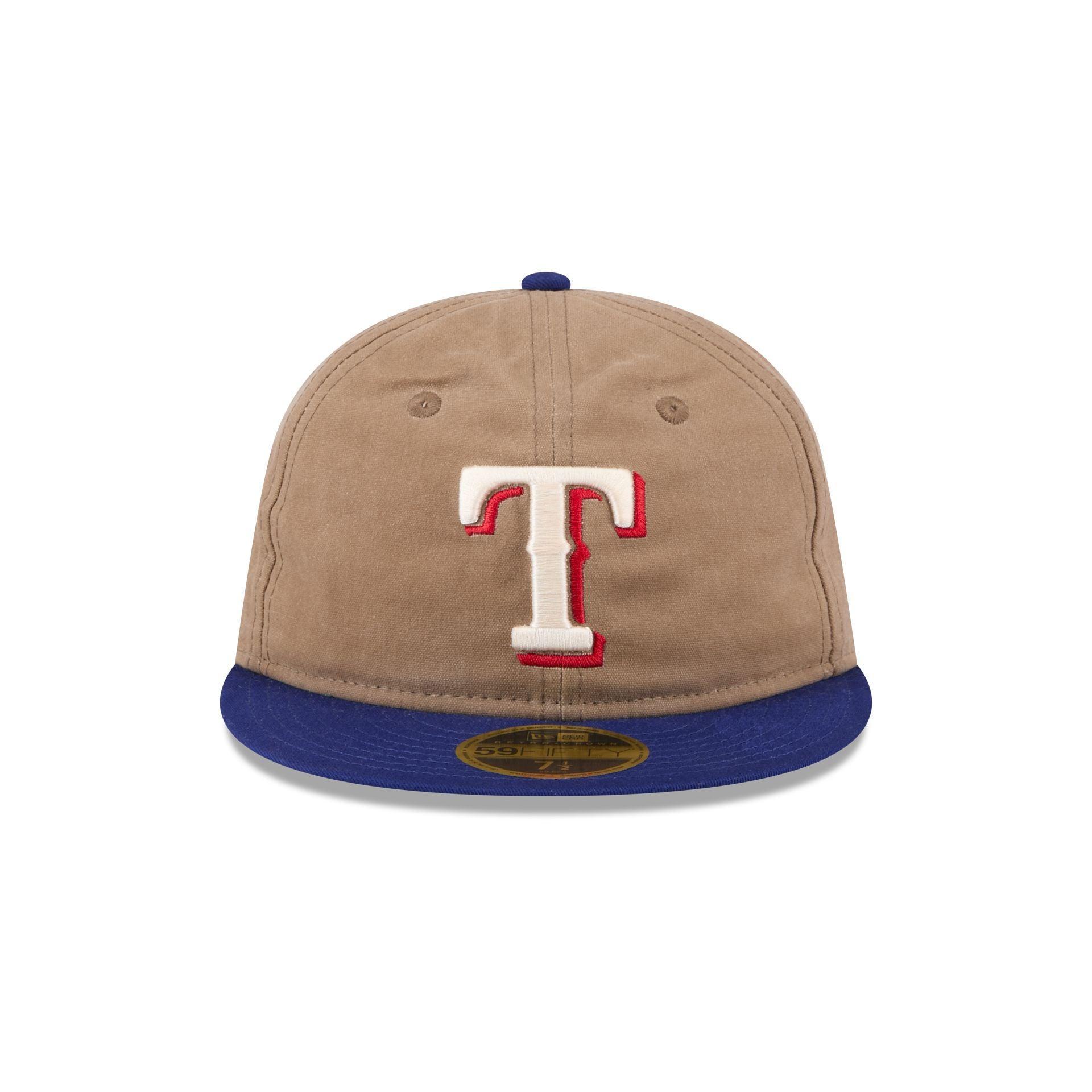 Texas Rangers Wax Canvas Retro Crown 59FIFTY Fitted Hat Male Product Image