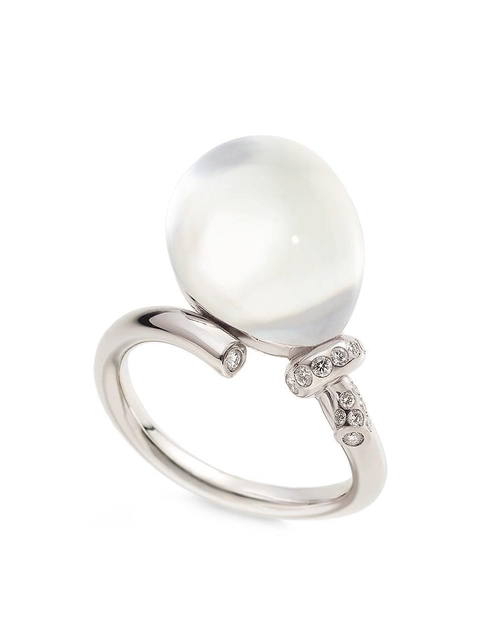 Womens Palloncino 18K White Gold, Rock Crystal, & Multi-Gemstone Ring Product Image