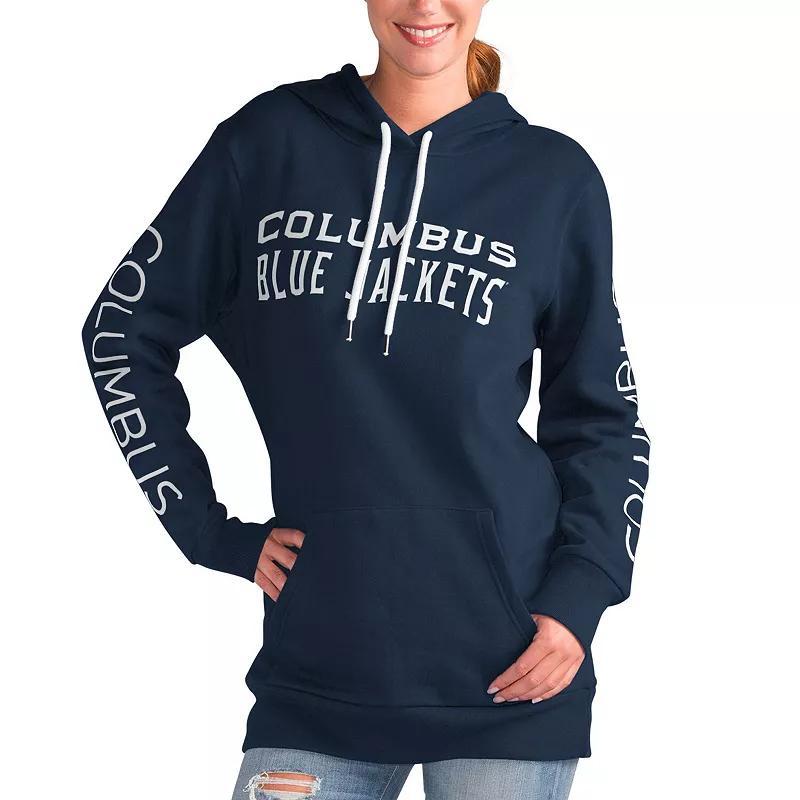 Womens G-iii 4Her by Carl Banks Navy Columbus Blue Jackets Overtime Pullover Hoodie Product Image