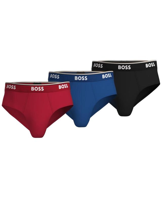 Boss by Hugo Boss Mens 3-Pk. Power Stretch Assorted Color Solid Briefs Product Image