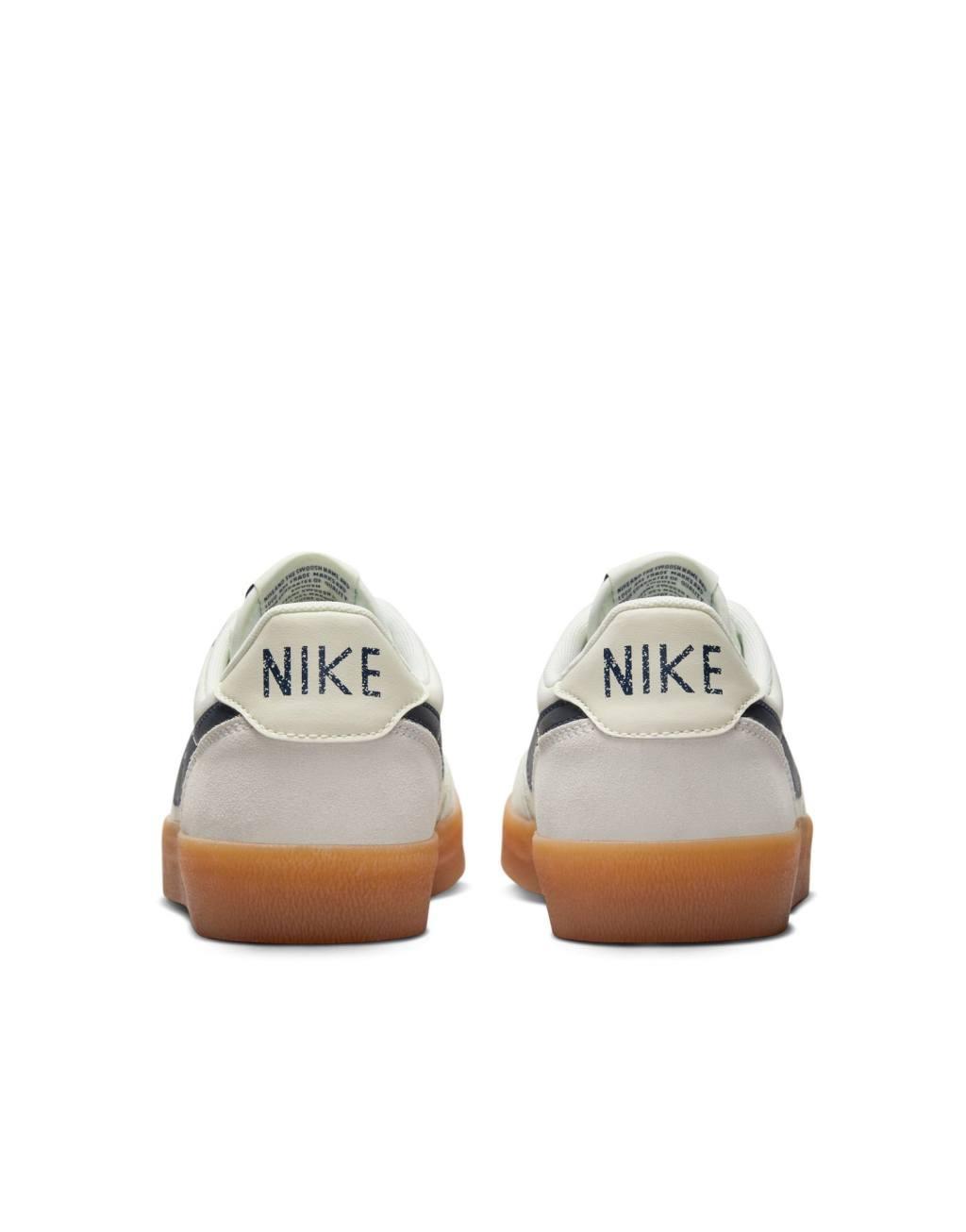 Nike Killshot sneakers with gum sole in white and navy Product Image