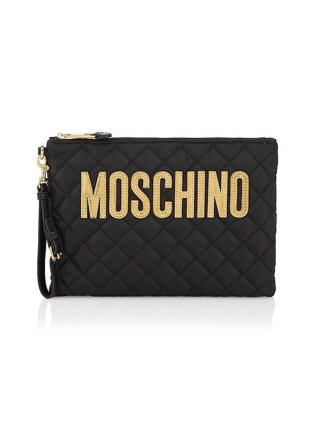 Womens Logo Quilted Nylon Wristlet Product Image