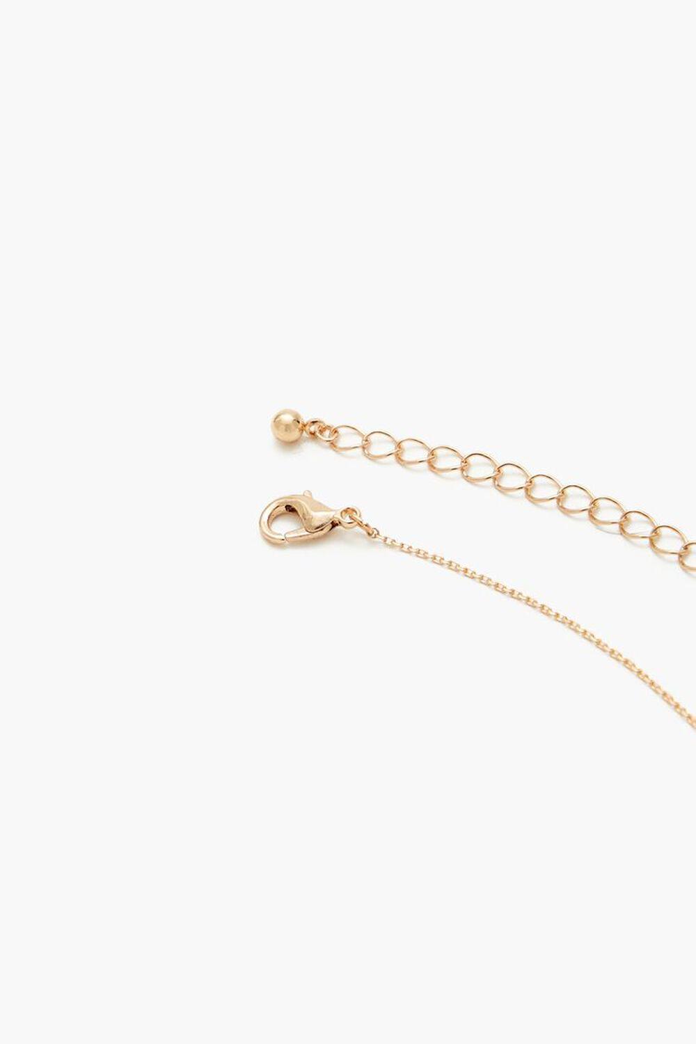 Faux Gem Initial Charm Necklace | Forever 21 Product Image