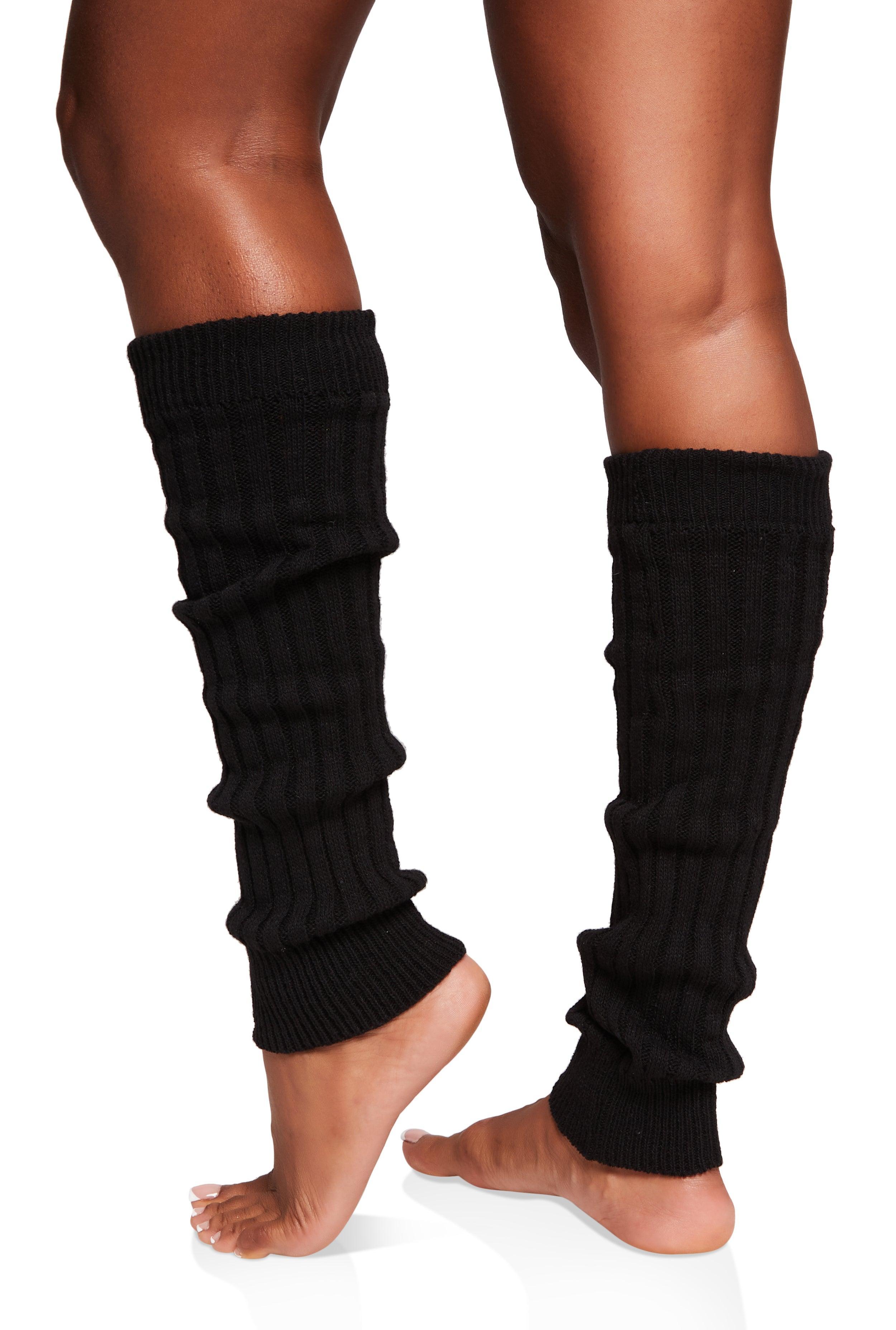 Womens Ribbed Knit Leg Warmers Product Image