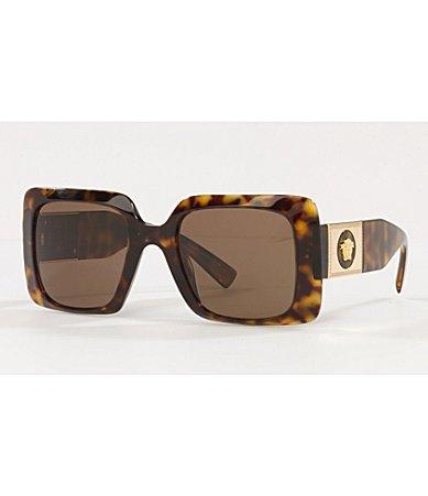 Versace Womens Ve4405 Square Havana 54mm Sunglasses Product Image