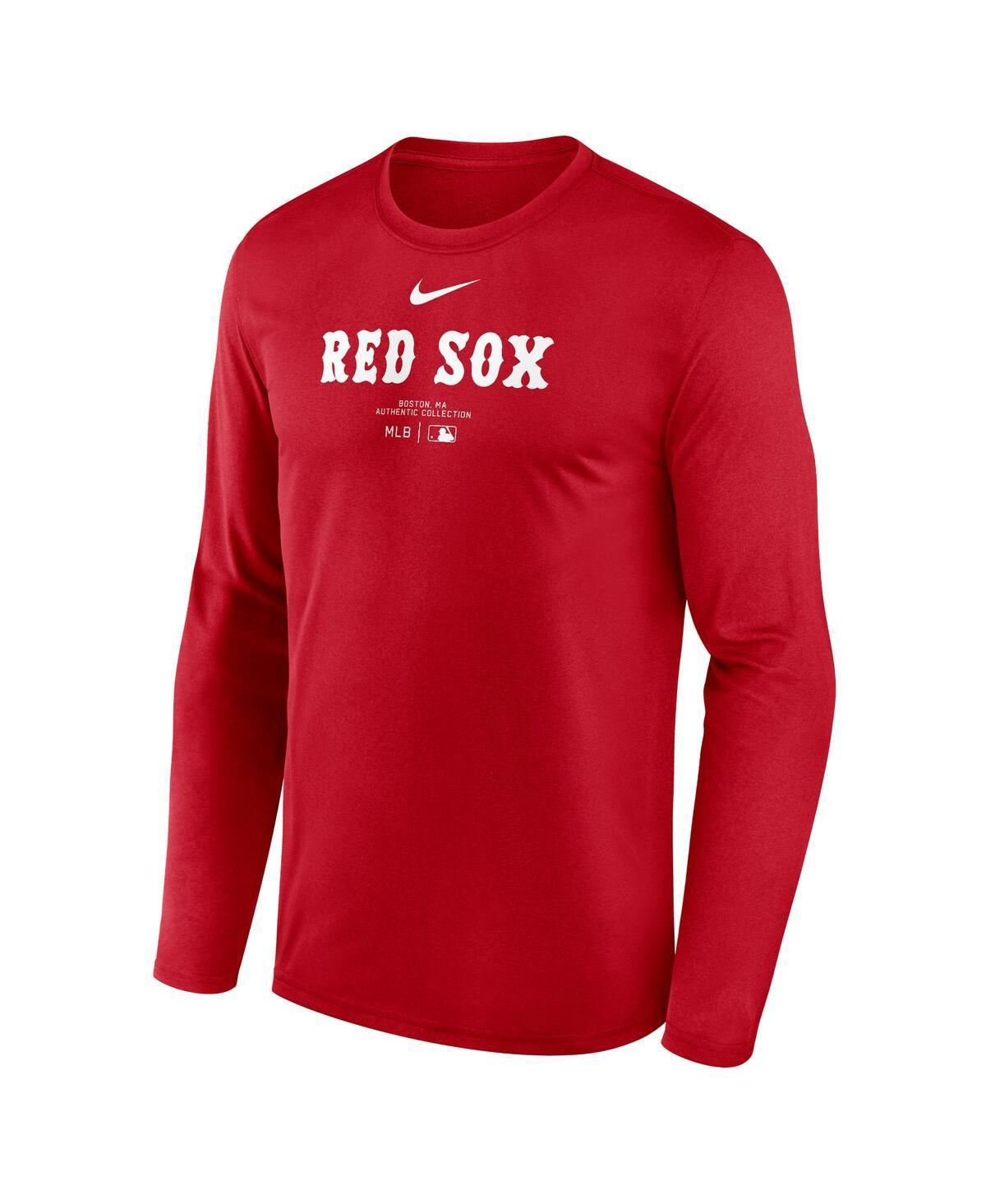 NIKE Men's Red Boston Red Sox Authentic Collection Practice Performance Long Sleeve T-shirt Product Image