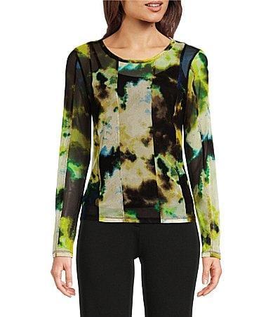 DKNY Tie Dye Mesh Top Product Image