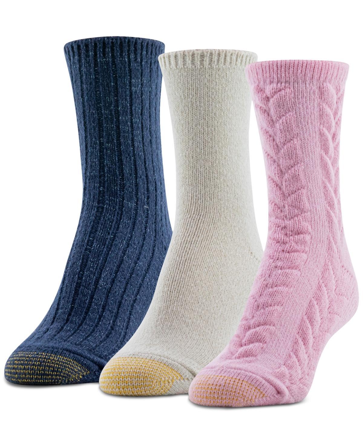 Womens GOLDTOE 3-pack Cable Crew Socks Set Product Image