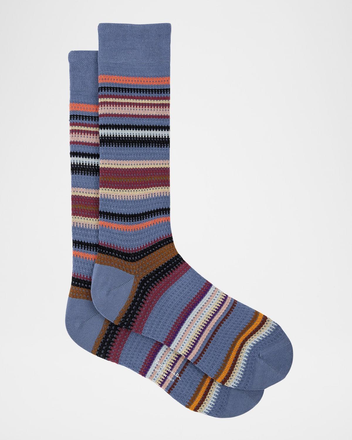 Men's Harvey Cotton Stripe Crew Socks Product Image