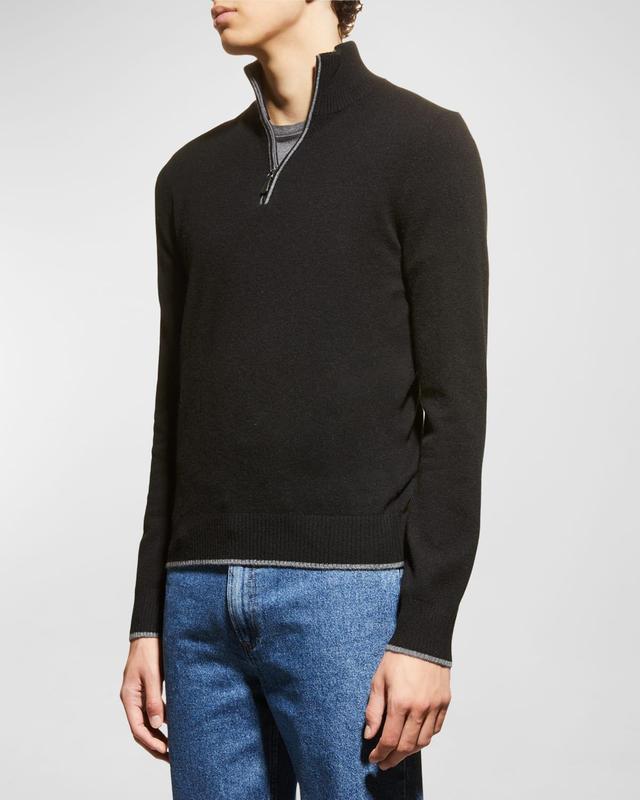 Mens Broadway Cashmere Quarter-Zip Sweater Product Image