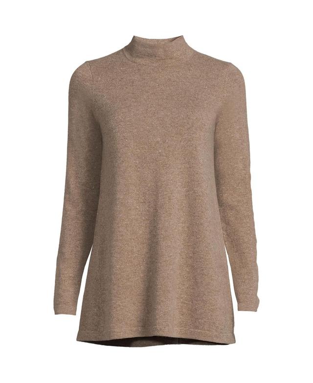 Womens Lands End Cashmere Mock Neck Swing Tunic Sweater Product Image