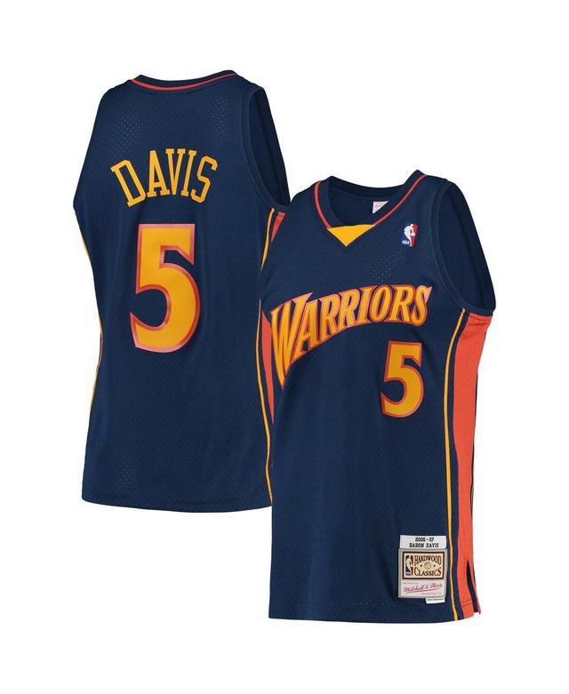 Mens Mitchell & Ness Baron Davis Navy Golden State Warriors 2006-07 Hardwood Classics Swingman Player Jersey - Navy Product Image