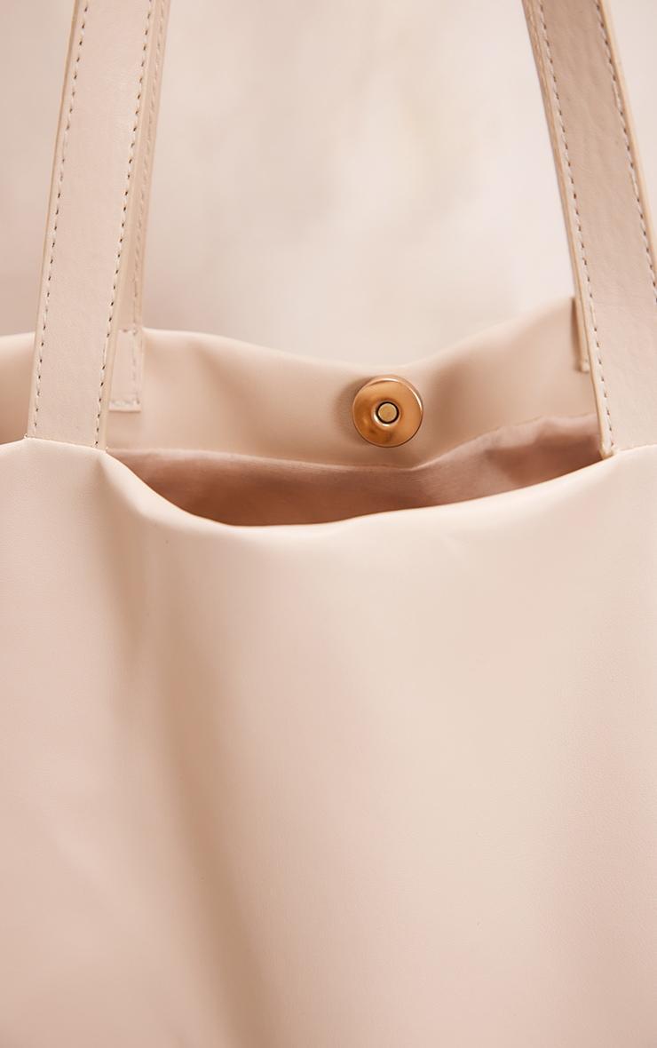 Beige Rectangular Simple Tote Product Image