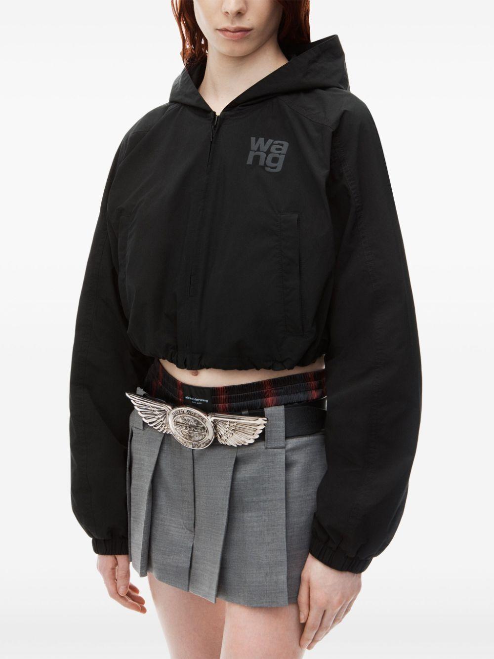 zip-up cropped jacket Product Image