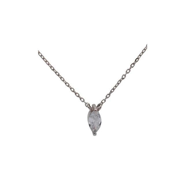 Rhinestone Pendant Sterling Silver Necklace Product Image