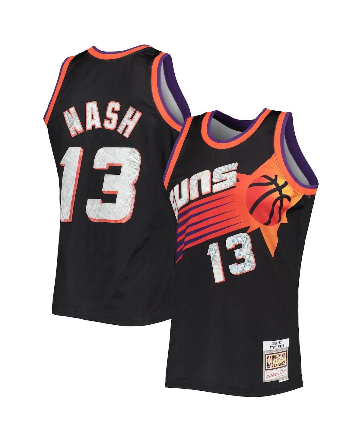 Mens Mitchell & Ness Steve Nash Black Phoenix Suns 1996-97 Hardwood Classics 75th Anniversary Diamond Swingman Jersey Product Image