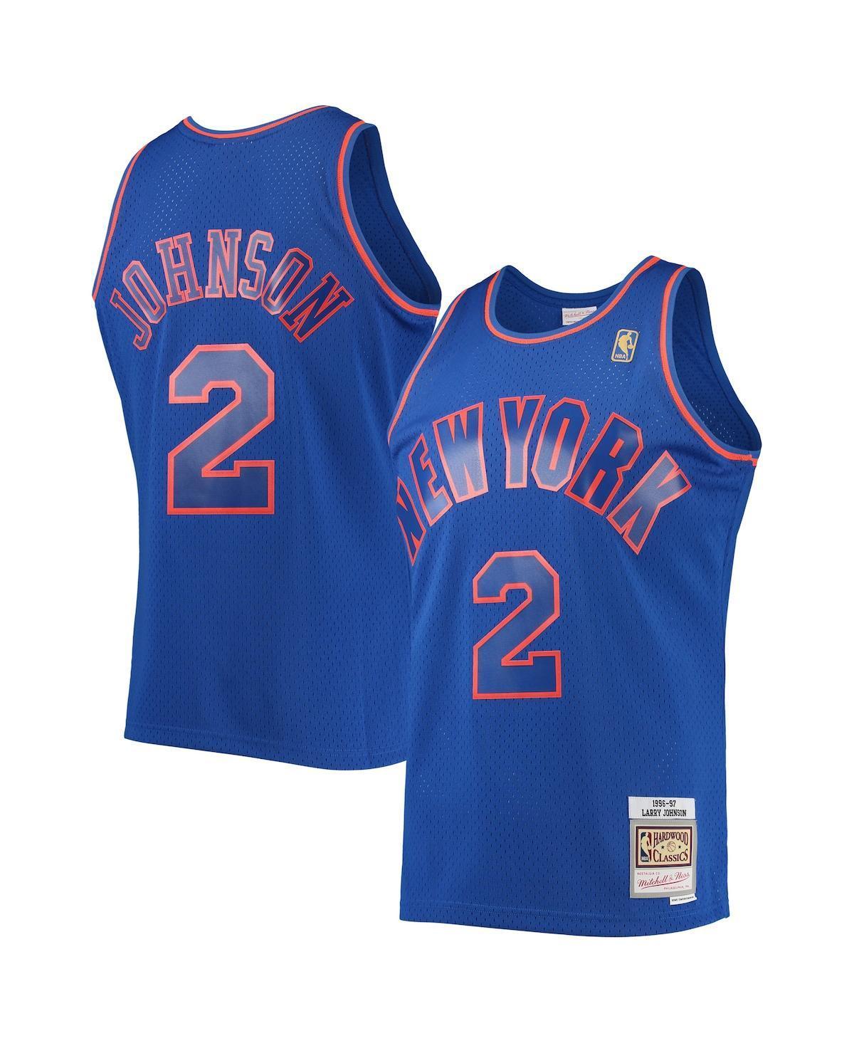 Mens Mitchell & Ness Larry Johnson New York Knicks 1996-97 Hardwood Classics Swingman Jersey Product Image