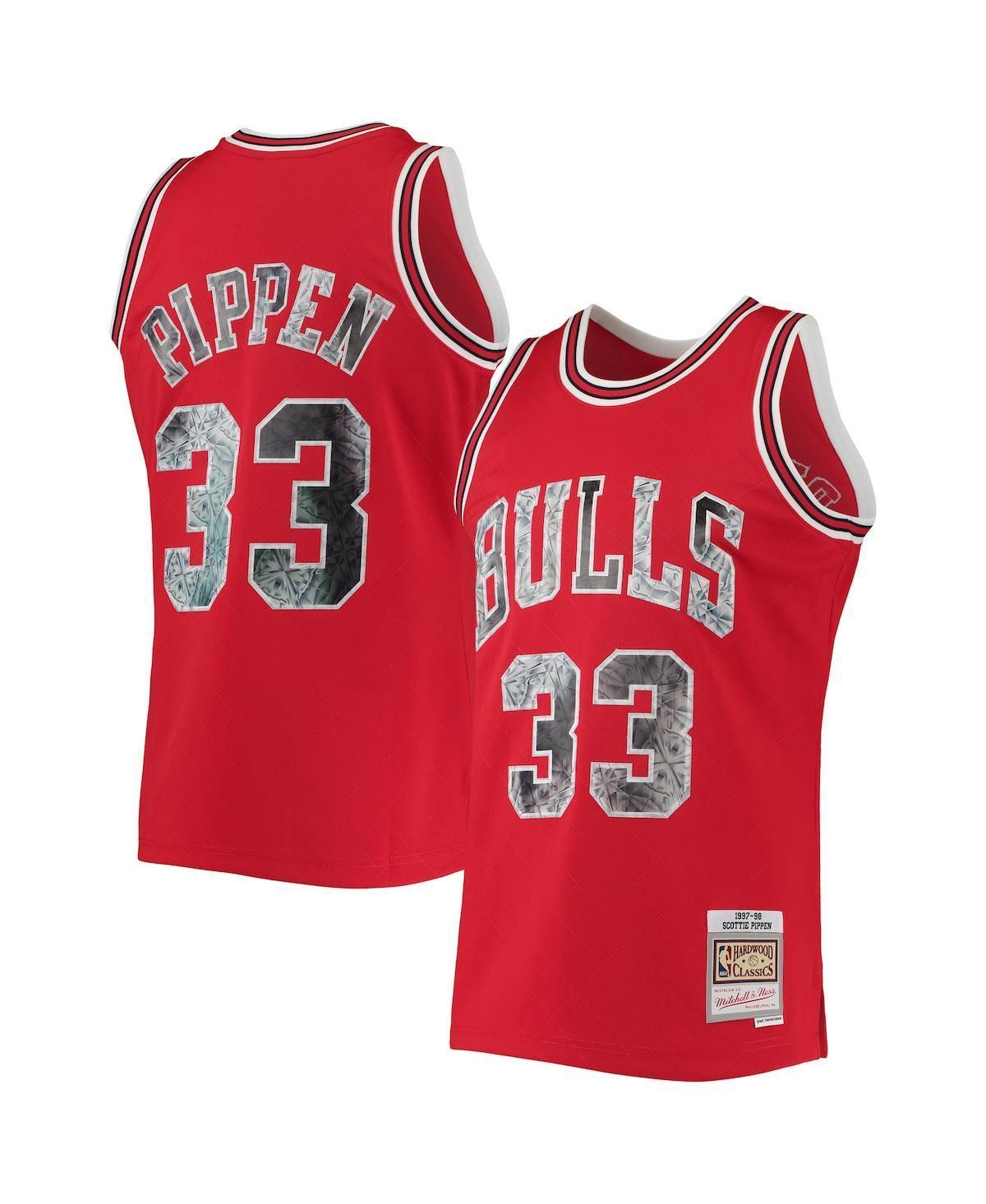 Mens Scottie Pippen Red Chicago Bulls 1997-98 Hardwood Classics 75th Anniversary Diamond Swingman Jersey - Red Product Image