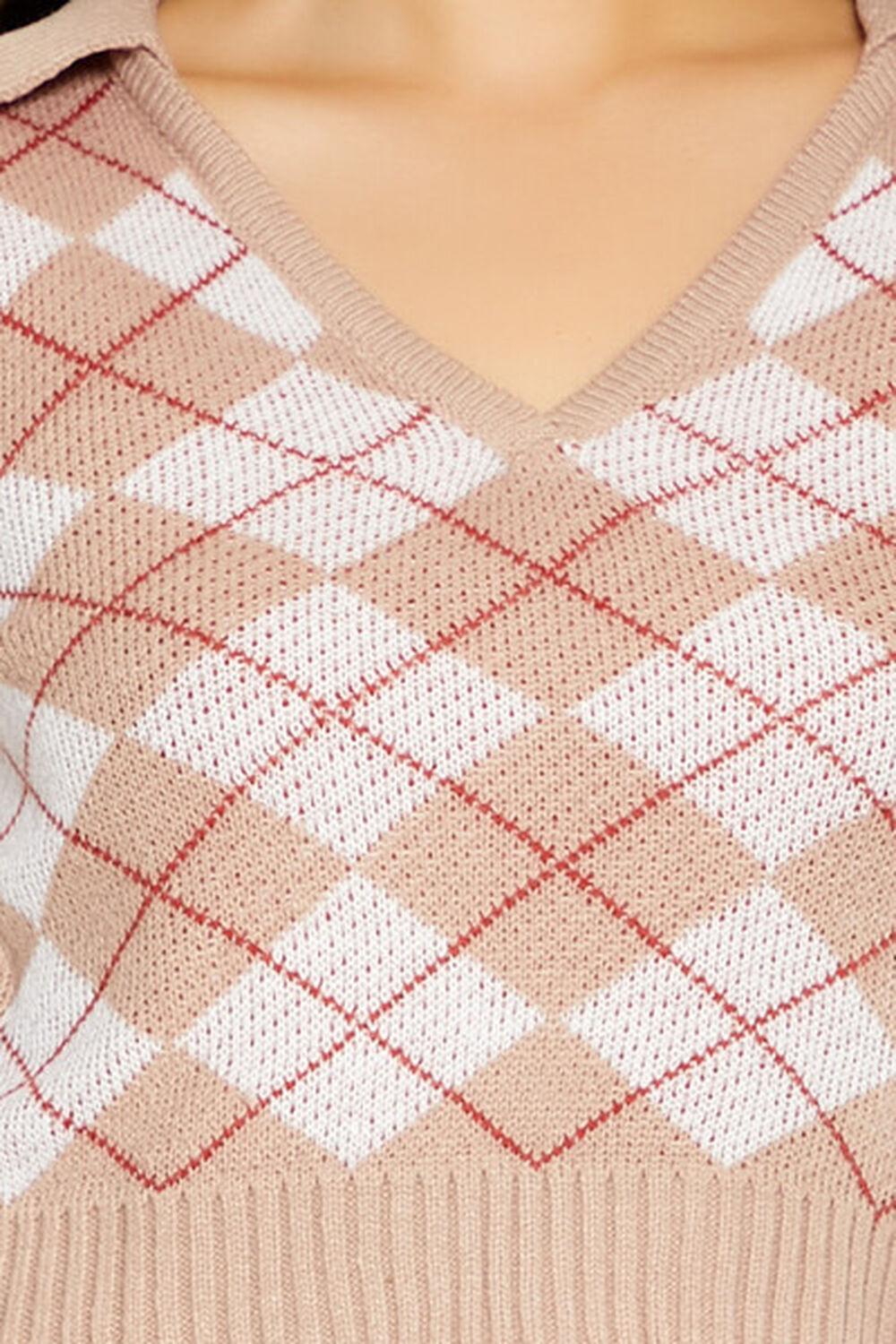 Argyle Cropped Sweater | Forever 21 Product Image